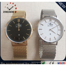 Reloj de pulsera de lujo de la correa de la correa de Nato del diamante Reloj de pulsera de la caja de acero inoxidable de cuarzo Japón Miyota